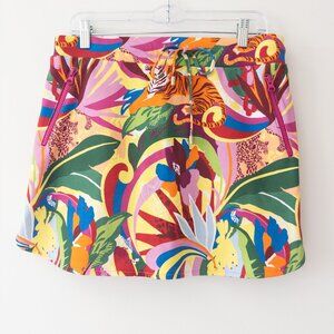 Alden Adair Colorful Jungle Printed Hailey Skirt, Size M
